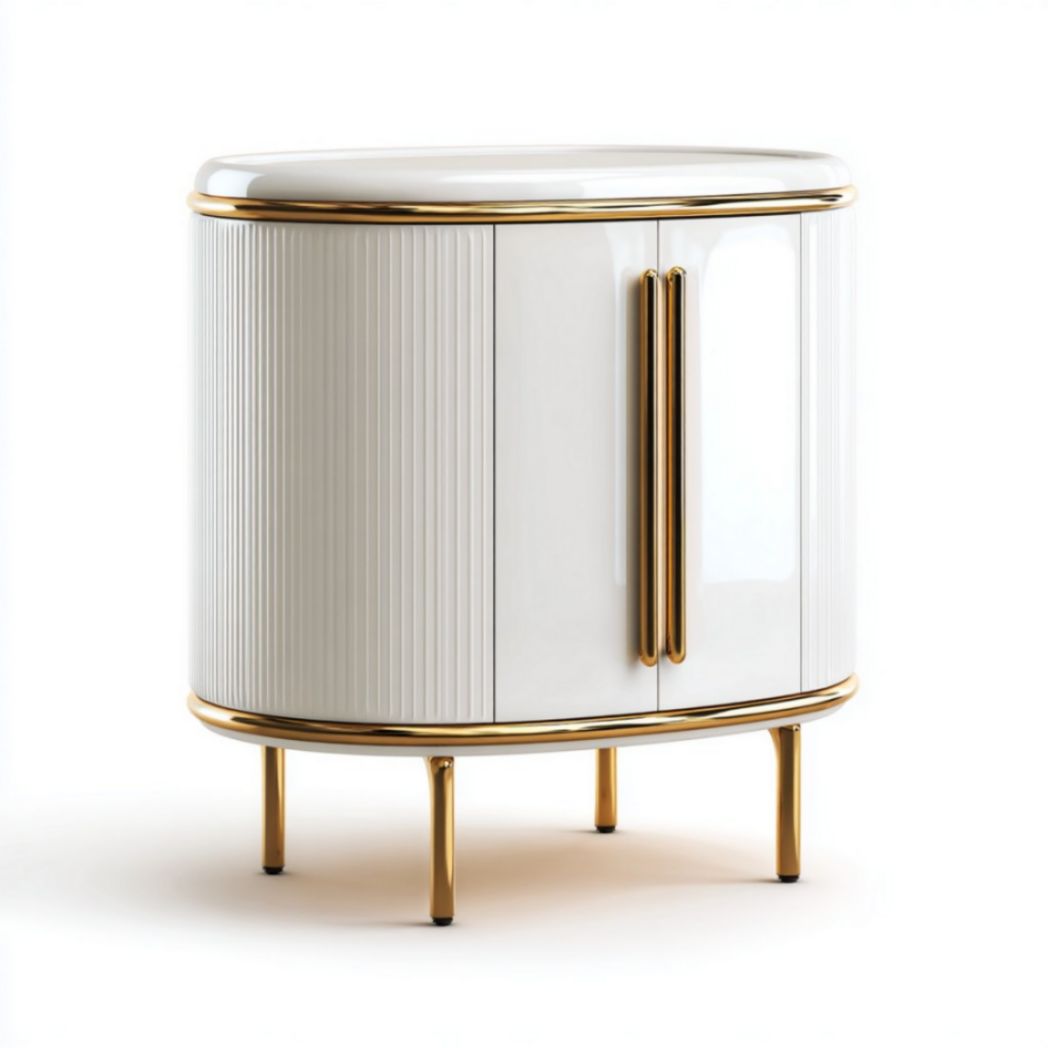 Mobiletto con ante, bianco